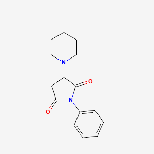 molecular formula C16H20N2O2 B5090741 3-(4-methyl-1-piperidinyl)-1-phenyl-2,5-pyrrolidinedione 