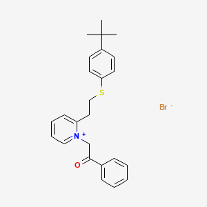 molecular formula C25H28BrNOS B5090796 2-{2-[(4-tert-butylphenyl)thio]ethyl}-1-(2-oxo-2-phenylethyl)pyridinium bromide 