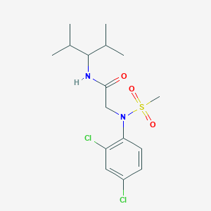 molecular formula C16H24Cl2N2O3S B5090859 N~2~-(2,4-dichlorophenyl)-N~1~-(1-isopropyl-2-methylpropyl)-N~2~-(methylsulfonyl)glycinamide 