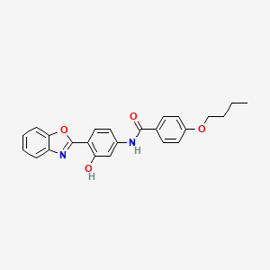 molecular formula C24H22N2O4 B5090867 N-[4-(1,3-benzoxazol-2-yl)-3-hydroxyphenyl]-4-butoxybenzamide 