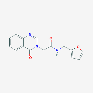 molecular formula C15H13N3O3 B509090 N-(2-furylmethyl)-2-(4-oxo-3(4H)-quinazolinyl)acetamide CAS No. 362510-29-0