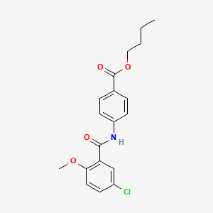 molecular formula C19H20ClNO4 B5090903 butyl 4-[(5-chloro-2-methoxybenzoyl)amino]benzoate 
