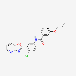molecular formula C23H20ClN3O3 B5090924 3-butoxy-N-(4-chloro-3-[1,3]oxazolo[4,5-b]pyridin-2-ylphenyl)benzamide 