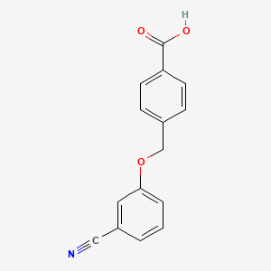 molecular formula C15H11NO3 B5090946 4-[(3-cyanophenoxy)methyl]benzoic acid 