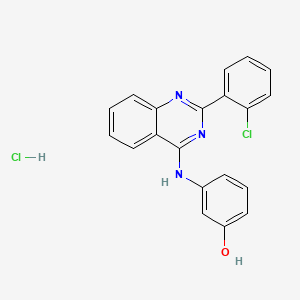 3-{[2-(2-chlorophenyl)-4-quinazolinyl]amino}phenol hydrochloride