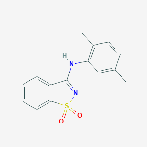 molecular formula C15H14N2O2S B509097 N-(2,5-dimethylphenyl)-1,2-benzothiazol-3-amine 1,1-dioxide CAS No. 108012-50-6