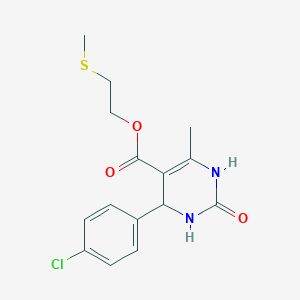 molecular formula C15H17ClN2O3S B5090972 2-(methylthio)ethyl 4-(4-chlorophenyl)-6-methyl-2-oxo-1,2,3,4-tetrahydro-5-pyrimidinecarboxylate 