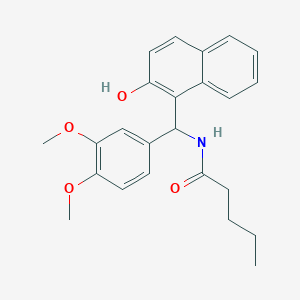 molecular formula C24H27NO4 B5090989 N-[(3,4-dimethoxyphenyl)(2-hydroxy-1-naphthyl)methyl]pentanamide 