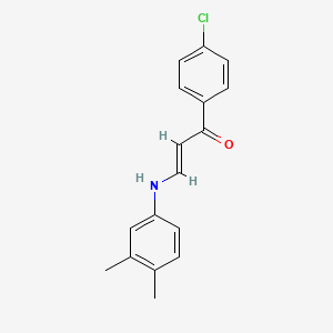 molecular formula C17H16ClNO B5090994 1-(4-chlorophenyl)-3-[(3,4-dimethylphenyl)amino]-2-propen-1-one 