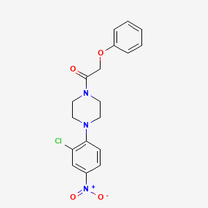 molecular formula C18H18ClN3O4 B5091004 1-(2-chloro-4-nitrophenyl)-4-(phenoxyacetyl)piperazine 