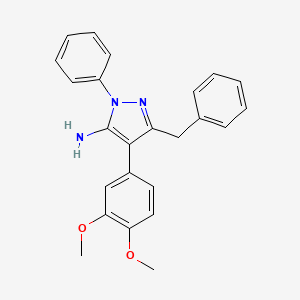 3-benzyl-4-(3,4-dimethoxyphenyl)-1-phenyl-1H-pyrazol-5-amine