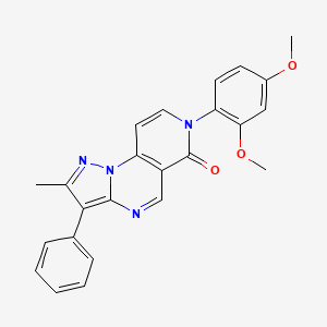 molecular formula C24H20N4O3 B5091018 7-(2,4-dimethoxyphenyl)-2-methyl-3-phenylpyrazolo[1,5-a]pyrido[3,4-e]pyrimidin-6(7H)-one 