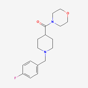 molecular formula C17H23FN2O2 B5091032 4-{[1-(4-fluorobenzyl)-4-piperidinyl]carbonyl}morpholine 
