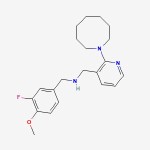 molecular formula C21H28FN3O B5091048 1-[2-(1-azocanyl)-3-pyridinyl]-N-(3-fluoro-4-methoxybenzyl)methanamine 
