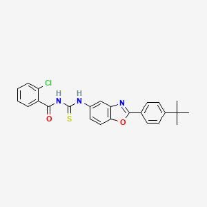 molecular formula C25H22ClN3O2S B5091054 N-({[2-(4-tert-butylphenyl)-1,3-benzoxazol-5-yl]amino}carbonothioyl)-2-chlorobenzamide 
