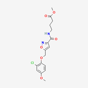 molecular formula C17H19ClN2O6 B5091058 methyl 4-[({5-[(2-chloro-4-methoxyphenoxy)methyl]-3-isoxazolyl}carbonyl)amino]butanoate 