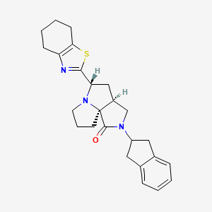 molecular formula C25H29N3OS B5091066 (3aS*,5S*,9aS*)-2-(2,3-dihydro-1H-inden-2-yl)-5-(4,5,6,7-tetrahydro-1,3-benzothiazol-2-yl)hexahydro-7H-pyrrolo[3,4-g]pyrrolizin-1(2H)-one 