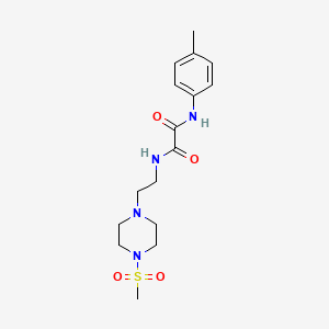 molecular formula C16H24N4O4S B5091073 N-(4-methylphenyl)-N'-{2-[4-(methylsulfonyl)-1-piperazinyl]ethyl}ethanediamide 