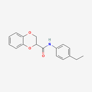 molecular formula C17H17NO3 B5091076 N-(4-ethylphenyl)-2,3-dihydro-1,4-benzodioxine-2-carboxamide 