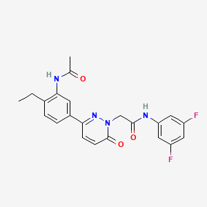 molecular formula C22H20F2N4O3 B5091107 2-[3-[3-(acetylamino)-4-ethylphenyl]-6-oxo-1(6H)-pyridazinyl]-N-(3,5-difluorophenyl)acetamide 