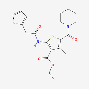 ethyl 4-methyl-5-(1-piperidinylcarbonyl)-2-[(2-thienylacetyl)amino]-3-thiophenecarboxylate