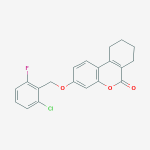 molecular formula C20H16ClFO3 B5091159 3-[(2-chloro-6-fluorobenzyl)oxy]-7,8,9,10-tetrahydro-6H-benzo[c]chromen-6-one 