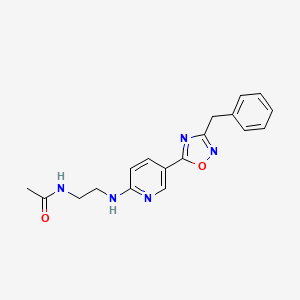 molecular formula C18H19N5O2 B5091183 N-(2-{[5-(3-benzyl-1,2,4-oxadiazol-5-yl)-2-pyridinyl]amino}ethyl)acetamide 