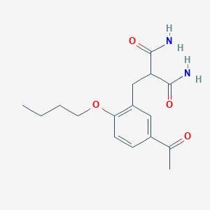 molecular formula C16H22N2O4 B5091217 2-(5-acetyl-2-butoxybenzyl)malonamide 