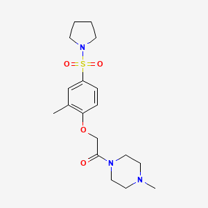molecular formula C18H27N3O4S B5091228 1-methyl-4-{[2-methyl-4-(1-pyrrolidinylsulfonyl)phenoxy]acetyl}piperazine 