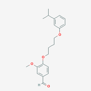 molecular formula C21H26O4 B5091247 4-[4-(3-isopropylphenoxy)butoxy]-3-methoxybenzaldehyde 