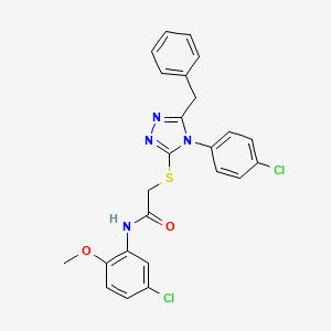 molecular formula C24H20Cl2N4O2S B5091260 2-{[5-benzyl-4-(4-chlorophenyl)-4H-1,2,4-triazol-3-yl]thio}-N-(5-chloro-2-methoxyphenyl)acetamide 