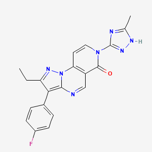 molecular formula C20H16FN7O B5091322 2-ethyl-3-(4-fluorophenyl)-7-(5-methyl-4H-1,2,4-triazol-3-yl)pyrazolo[1,5-a]pyrido[3,4-e]pyrimidin-6(7H)-one 