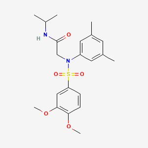 molecular formula C21H28N2O5S B5091345 N~2~-[(3,4-dimethoxyphenyl)sulfonyl]-N~2~-(3,5-dimethylphenyl)-N~1~-isopropylglycinamide 