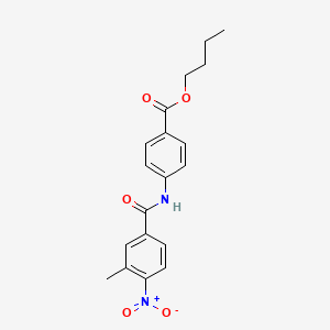 molecular formula C19H20N2O5 B5091359 butyl 4-[(3-methyl-4-nitrobenzoyl)amino]benzoate 