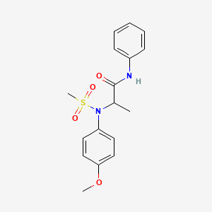 molecular formula C17H20N2O4S B5091361 N~2~-(4-methoxyphenyl)-N~2~-(methylsulfonyl)-N~1~-phenylalaninamide 