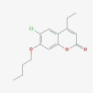 molecular formula C15H17ClO3 B5091387 7-butoxy-6-chloro-4-ethyl-2H-chromen-2-one 