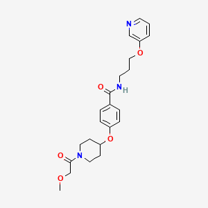 molecular formula C23H29N3O5 B5091403 4-{[1-(methoxyacetyl)-4-piperidinyl]oxy}-N-[3-(3-pyridinyloxy)propyl]benzamide 