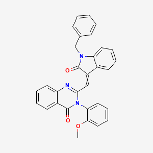 molecular formula C31H23N3O3 B5091408 2-[(1-benzyl-2-oxo-1,2-dihydro-3H-indol-3-ylidene)methyl]-3-(2-methoxyphenyl)-4(3H)-quinazolinone 
