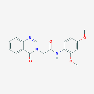 molecular formula C18H17N3O4 B509141 N-(2,4-dimethoxyphenyl)-2-(4-oxo-3(4H)-quinazolinyl)acetamide CAS No. 361190-29-6