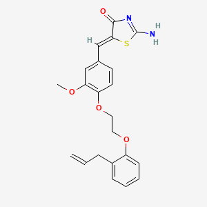 molecular formula C22H22N2O4S B5091431 5-{4-[2-(2-allylphenoxy)ethoxy]-3-methoxybenzylidene}-2-imino-1,3-thiazolidin-4-one 