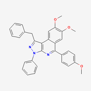 molecular formula C32H27N3O3 B5091438 1-benzyl-7,8-dimethoxy-5-(4-methoxyphenyl)-3-phenyl-3H-pyrazolo[3,4-c]isoquinoline 