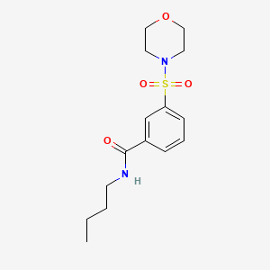 molecular formula C15H22N2O4S B5091452 N-butyl-3-(4-morpholinylsulfonyl)benzamide 
