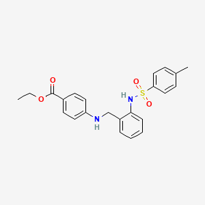molecular formula C23H24N2O4S B5091455 ethyl 4-[(2-{[(4-methylphenyl)sulfonyl]amino}benzyl)amino]benzoate 