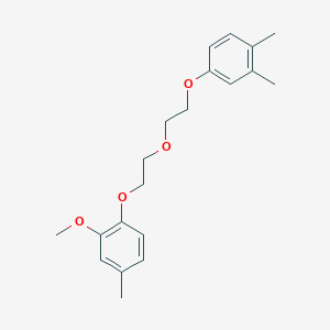 molecular formula C20H26O4 B5091490 1-{2-[2-(3,4-dimethylphenoxy)ethoxy]ethoxy}-2-methoxy-4-methylbenzene 