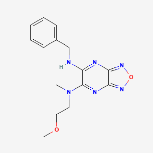 molecular formula C15H18N6O2 B5091495 N'-benzyl-N-(2-methoxyethyl)-N-methyl[1,2,5]oxadiazolo[3,4-b]pyrazine-5,6-diamine 