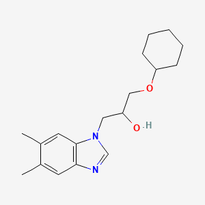 molecular formula C18H26N2O2 B5091503 1-(cyclohexyloxy)-3-(5,6-dimethyl-1H-benzimidazol-1-yl)-2-propanol 
