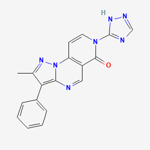 molecular formula C18H13N7O B5091511 2-methyl-3-phenyl-7-(4H-1,2,4-triazol-3-yl)pyrazolo[1,5-a]pyrido[3,4-e]pyrimidin-6(7H)-one 