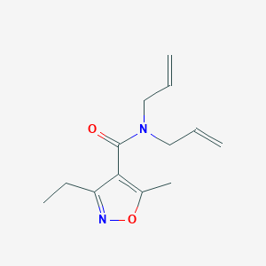 molecular formula C13H18N2O2 B5091525 N,N-diallyl-3-ethyl-5-methyl-4-isoxazolecarboxamide 
