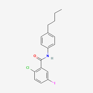 molecular formula C17H17ClINO B5091526 N-(4-butylphenyl)-2-chloro-5-iodobenzamide 