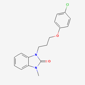 molecular formula C17H17ClN2O2 B5091538 1-[3-(4-chlorophenoxy)propyl]-3-methyl-1,3-dihydro-2H-benzimidazol-2-one 